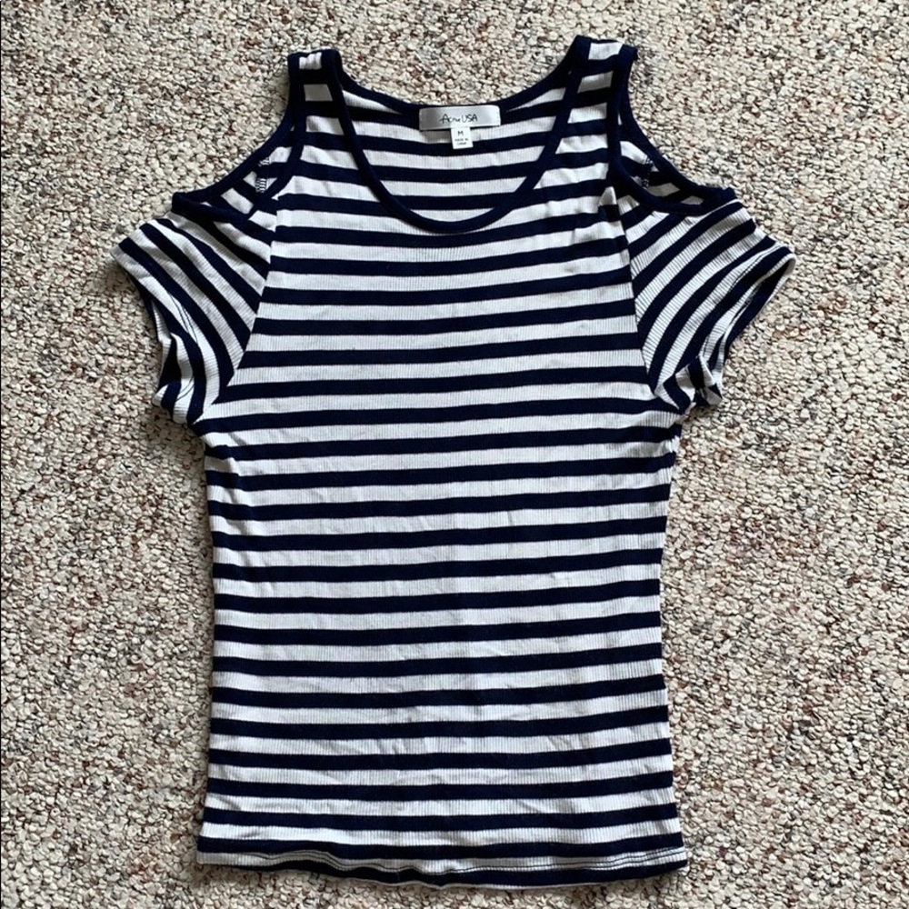Active USA off the shoulder striped top